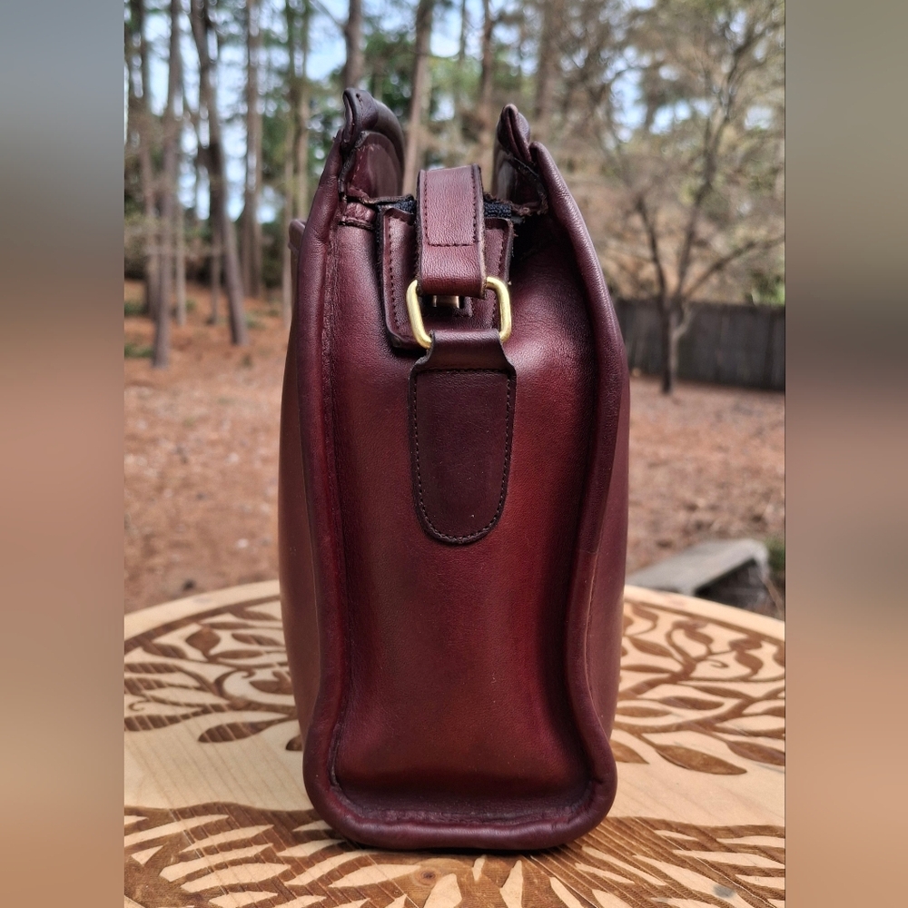 Vintage Coach Carlyle Mahogany Glove Tanned Leather Shoulder Crossbody Bag #9854 - Picture 3 of 13